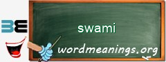 WordMeaning blackboard for swami